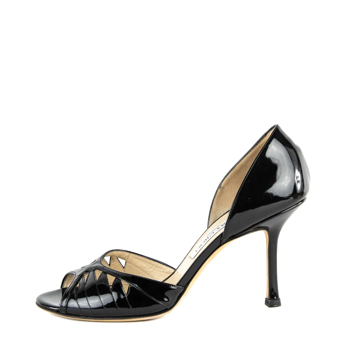 Jimmy Choo Black Patent D'Orsay Pumps Size US 9 | EU 39